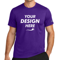 Nike Swoosh Sleeve rLegend Tee, Court Purple, Front view, Mockup
