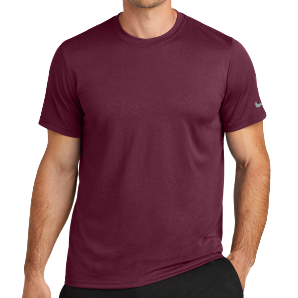 Nike Swoosh Sleeve rLegend Tee, Deep Maroon, Front view