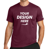 Nike Swoosh Sleeve rLegend Tee, Deep Maroon, Front view, Mockup