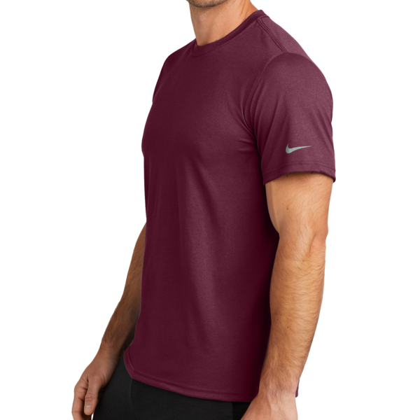 Nike Swoosh Sleeve rLegend Tee, Deep Maroon, Left Sleeve view