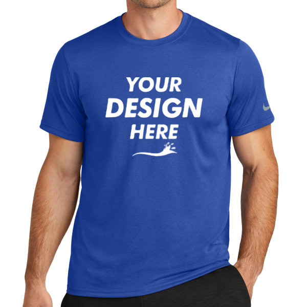 Nike Swoosh Sleeve rLegend Tee, Game Royal, Front view, Mockup
