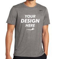 Nike Team rLegend Tee, Carbon Heather, Front view, Mockup