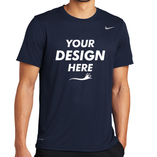 Nike Team rLegend Tee, College Navy, Front view, Mockup