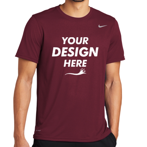 Nike Team rLegend Tee, Deep Maroon, Front view, Mockup
