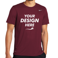 Nike Team rLegend Tee, Deep Maroon, Front view, Mockup