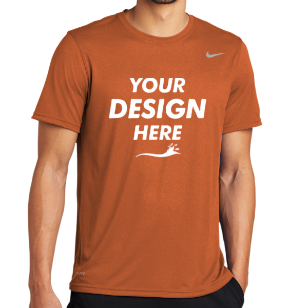 Nike Team rLegend Tee, Desert Orange, Front view, Mockup