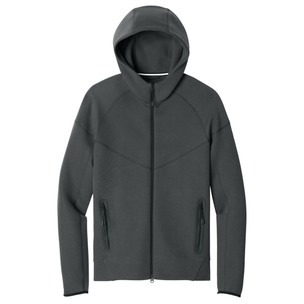 Nike Tech Fleece Full Zip Hoodie, Anthracite Heather, Front view