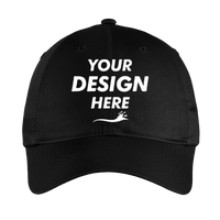 Nike Unstructured Cotton/Poly Twill Cap, Black, Front view, Mockup