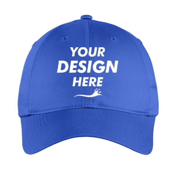Nike Unstructured Cotton/Poly Twill Cap, Game Royal, Front view, Mockup