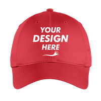 Nike Unstructured Cotton/Poly Twill Cap, Gym Red, Front view, Mockup