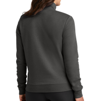 Nike Women's Club Fleece Sleeve Swoosh 1/2 Zip, Anthracite, Back view