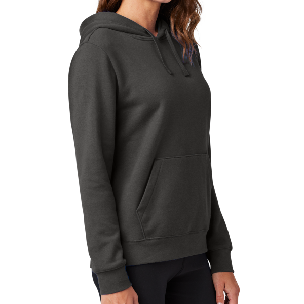 Nike Women's Club Fleece Sleeve Swoosh Pullover Hoodie, Anthracite, Right Sleeve view