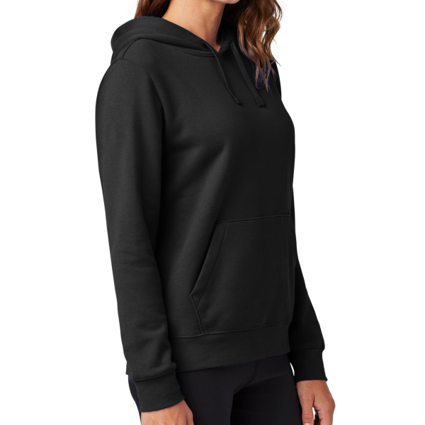 Nike Women's Club Fleece Sleeve Swoosh Pullover Hoodie, Black, Right Sleeve view