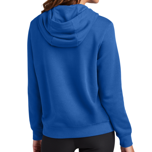 Nike Women's Club Fleece Sleeve Swoosh Pullover Hoodie, Game Royal, Back view