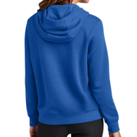 Nike Women's Club Fleece Sleeve Swoosh Pullover Hoodie, Game Royal, Back view