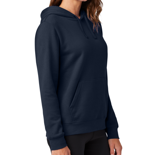 Nike Women's Club Fleece Sleeve Swoosh Pullover Hoodie, Midnight Navy, Right Sleeve view
