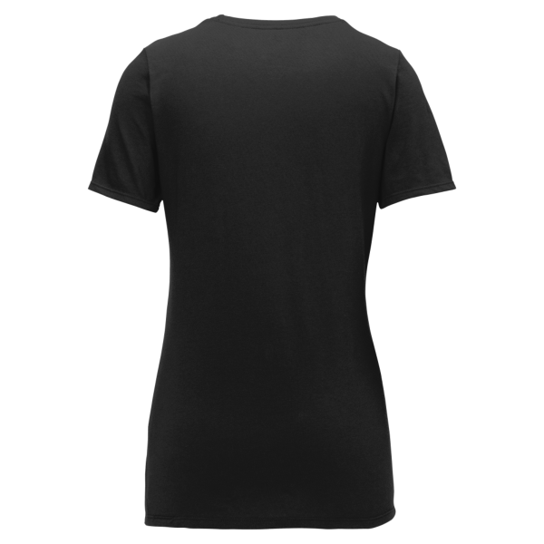Nike Women's Dri FIT Cotton/Poly Scoop Neck Tee, Black, Back view