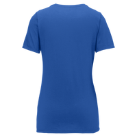 Nike Women's Dri FIT Cotton/Poly Scoop Neck Tee, Rush Blue, Back view