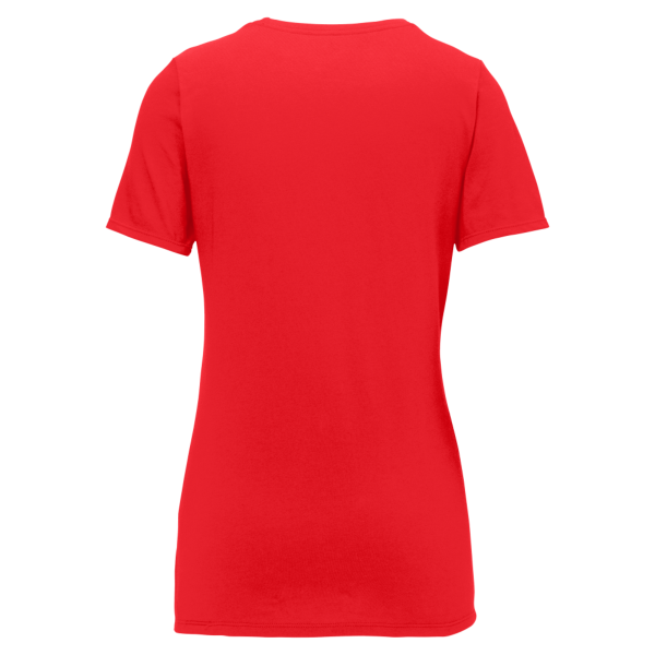 Nike Women's Dri FIT Cotton/Poly Scoop Neck Tee, University Red, Back view