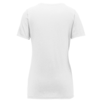 Nike Women's Dri FIT Cotton/Poly Scoop Neck Tee, White, Back view