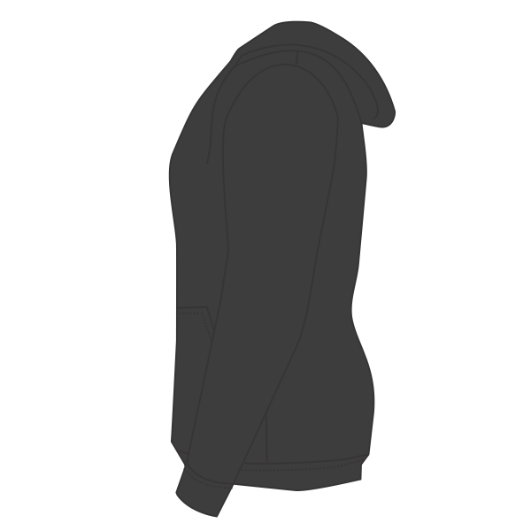 Nike Women's Gym Vintage Full Zip Hoodie, Team Black, Left Sleeve view