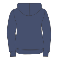 Nike Women's Gym Vintage Full Zip Hoodie, Team Navy, Back view