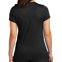 Nike Women's Swoosh Sleeve rLegend Tee, Black, Back view