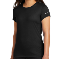 Nike Women's Swoosh Sleeve rLegend Tee, Black, Front view