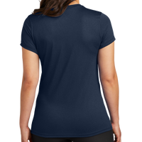 Nike Women's Swoosh Sleeve rLegend Tee, College Navy, Back view