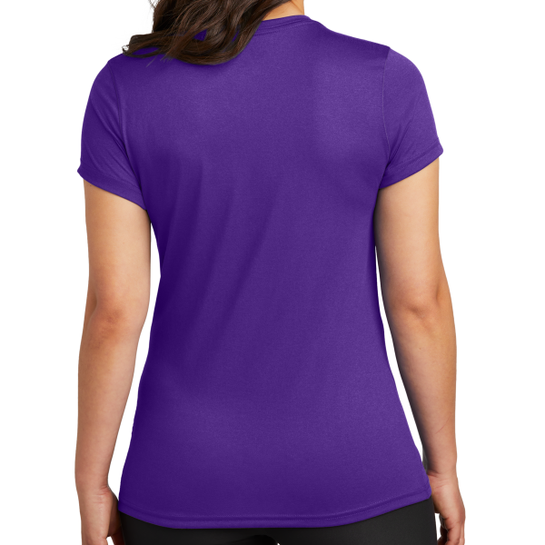 Nike Women's Swoosh Sleeve rLegend Tee, Court Purple, Back view