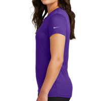 Nike Women's Swoosh Sleeve rLegend Tee, Court Purple, Left Sleeve view