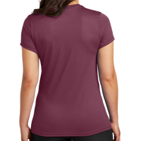 Nike Women's Swoosh Sleeve rLegend Tee, Deep Maroon, Back view