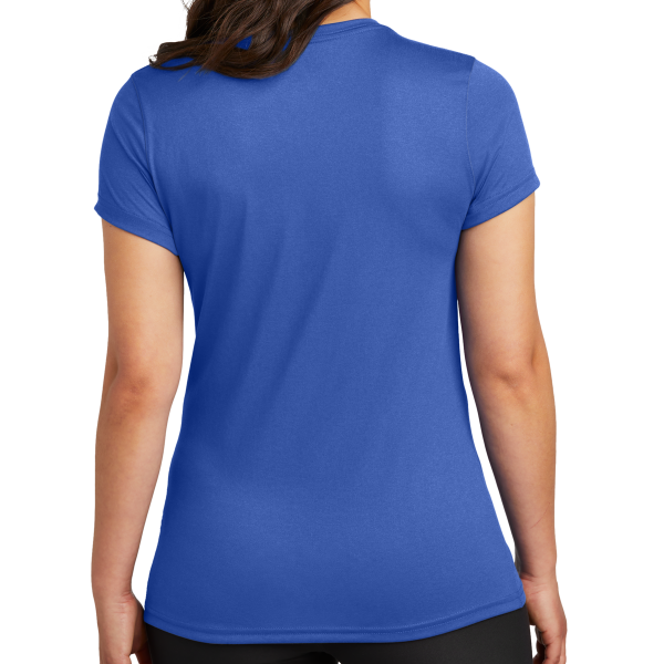 Nike Women's Swoosh Sleeve rLegend Tee, Game Royal, Back view