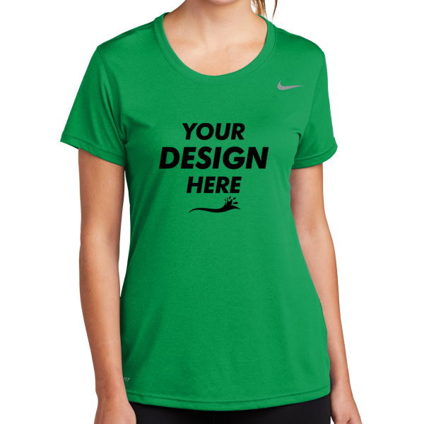 Nike Women's Team rLegend Tee, Apple Green, Front view, Mockup