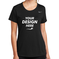 Nike Women's Team rLegend Tee, Black, Front view, Mockup