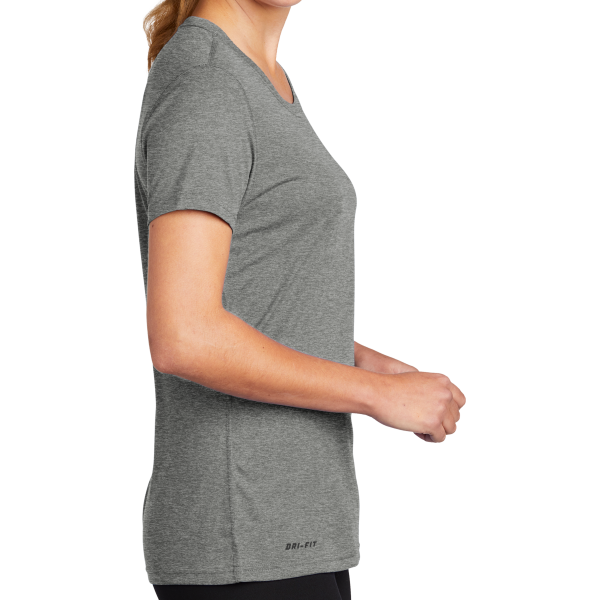 Nike Women's Team rLegend Tee, Carbon Heather, Right Sleeve view
