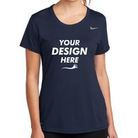 Nike Women's Team rLegend Tee, College Navy, Front view, Mockup