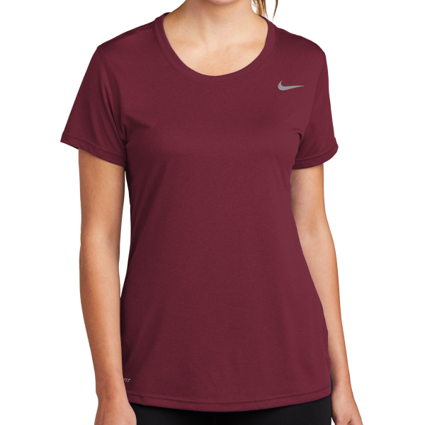 Nike Women's Team rLegend Tee, Deep Maroon, Front view