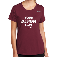 Nike Women's Team rLegend Tee, Deep Maroon, Front view, Mockup