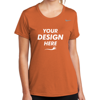 Nike Women's Team rLegend Tee, Desert Orange, Front view, Mockup
