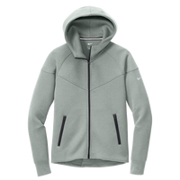 Nike Women's Tech Fleece Full Zip Hoodie, Dark Grey Heather, Front view