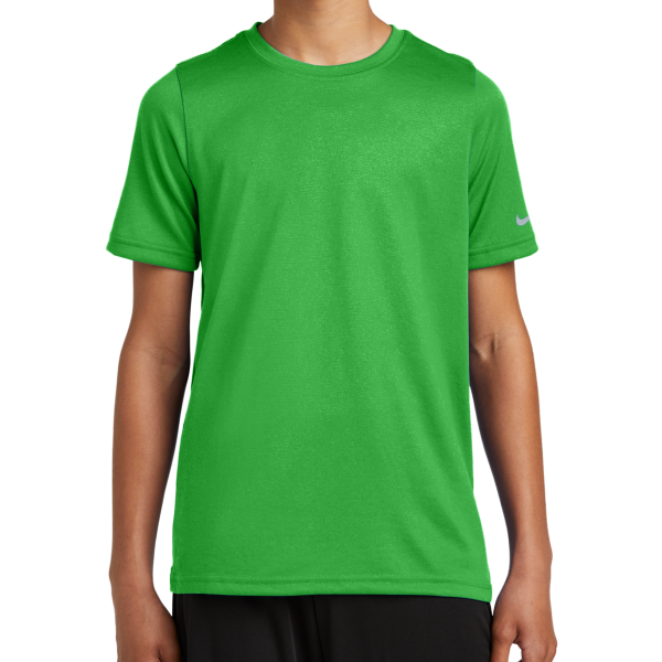 Nike Youth Swoosh Sleeve rLegend Tee, Apple Green, Front view
