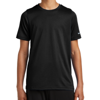 Nike Youth Swoosh Sleeve rLegend Tee, Black, Front view