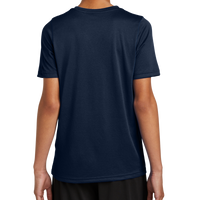 Nike Youth Swoosh Sleeve rLegend Tee, College Navy, Back view