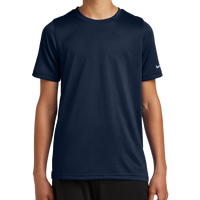 Nike Youth Swoosh Sleeve rLegend Tee, College Navy, Front view