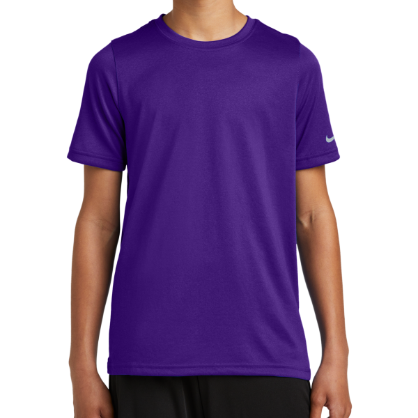 Nike Youth Swoosh Sleeve rLegend Tee, Court Purple, Front view