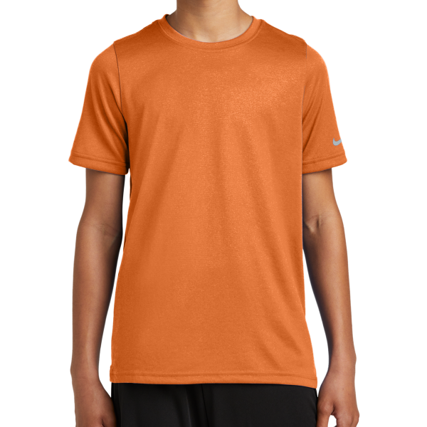 Nike Youth Swoosh Sleeve rLegend Tee, Desert Orange, Front view