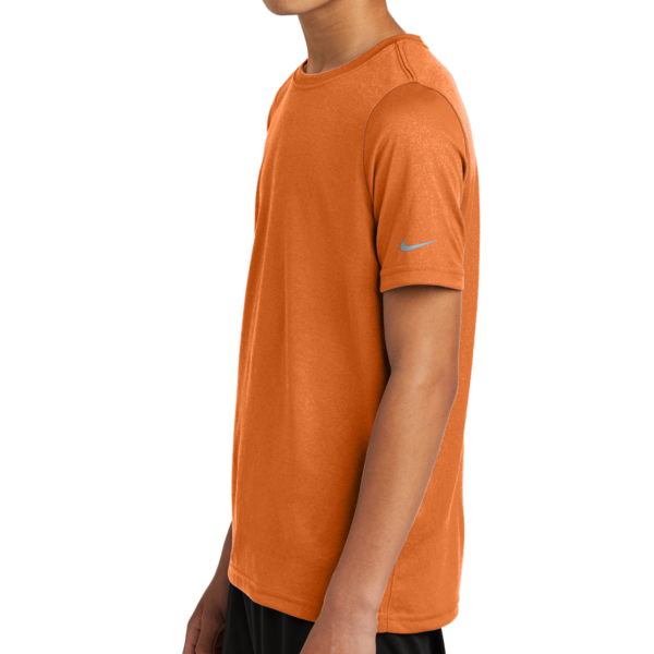 Nike Youth Swoosh Sleeve rLegend Tee, Desert Orange, Left Sleeve view