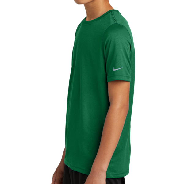 Nike Youth Swoosh Sleeve rLegend Tee, Gorge Green, Left Sleeve view