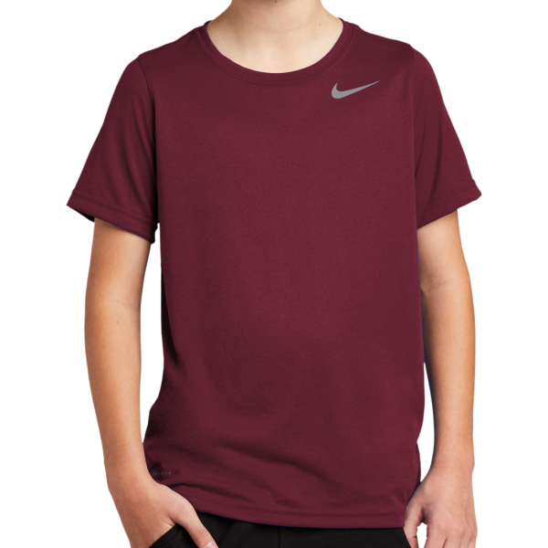 Nike Youth Team rLegend Tee, Deep Maroon, Front view